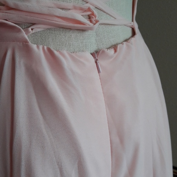 Halter Chiffon Prom Evening Formal Backless Gown - Picture 7 of 8